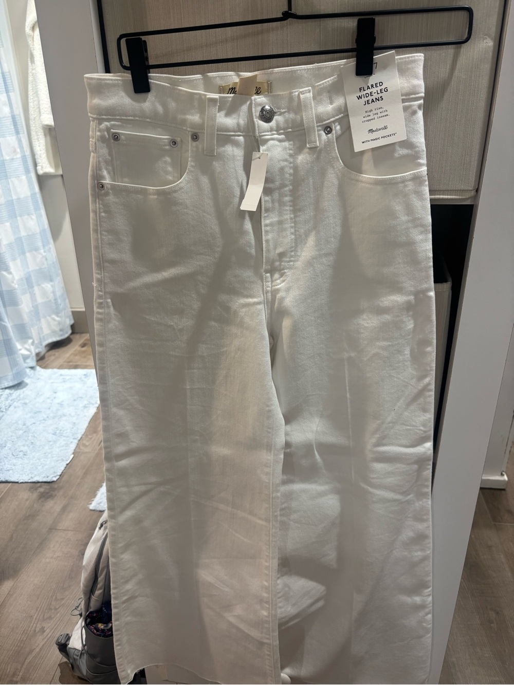 Madewell White Womens Jeans - Wideleg fit Fit
